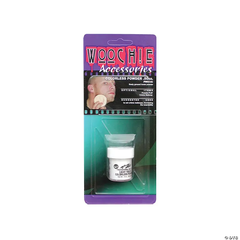 Woochie Colorless Setting Powder – Matte Finish For Latex And Prosthetics 1