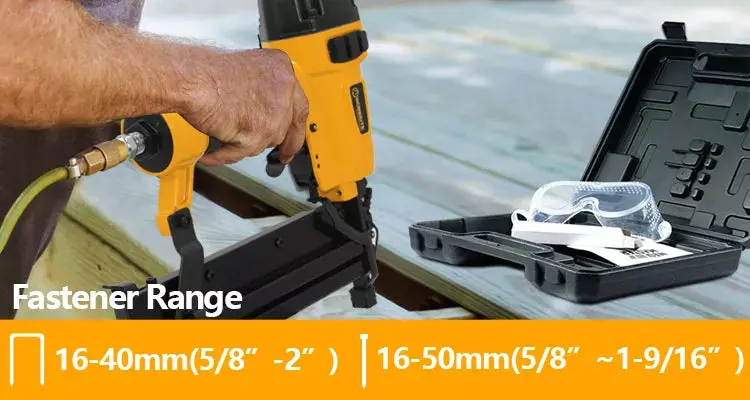 Worksite 18-Gauge Pneumatic Brad Nailer & Stapler Combo – Portable Pnt387 For Trim & Cabinetry 1