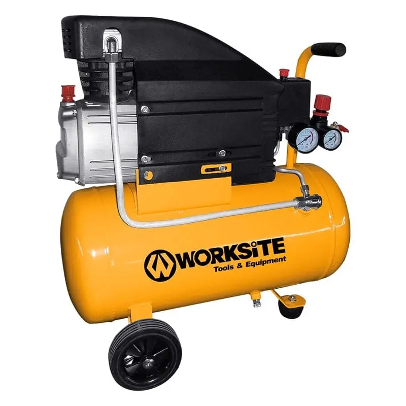 Worksite 2Hp Oil-Free Air Compressor – 25L/50L Dual-Tank Design, 85–125 Psi Output With Thermal Protection 1