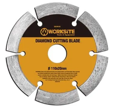 Worksite 4-Inch Diamond Cutting Disc – 110X22.2Mm Metal-Cut Off Wheel For Fiberglass, Stainless Steel & Ferrous Alloys – Xdcb438 1