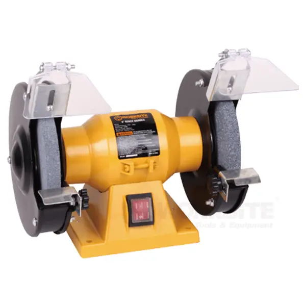 Worksite 6-Inch Bench Grinder – 200W, 110V, Dual Wheels (36 & 80 Grit), 0.5" Arbor, Garage & Workshop Ready 1
