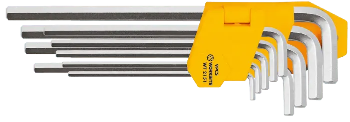 Worksite 9-Piece Chrome-Vanadium Hex Wrench Set – Long-Arm Design, 1.5 Mm To 10 Mm (Wt2151) 1