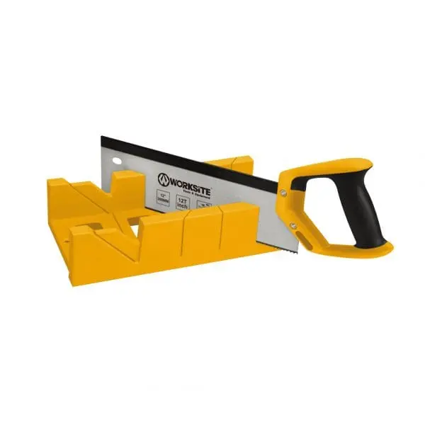 Worksite Mitre Box And Back Saw Kit – Precision-Guided Steel-Reinforced Saw For Accurate 45° And 90° Crosscuts 1