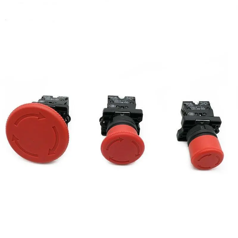 Xb2-Es Industrial Emergency Stop Button – Mushroom Head, Latching Mechanism, Din Rail Mountable 1