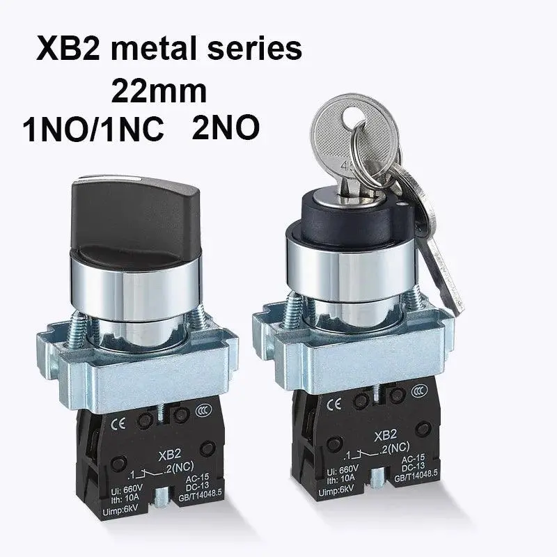 Xb2 Series 22Mm Rotary Selector Switch – 2/3-Position Changeover Master Control With 1No1Nc Or 2No Contacts 1