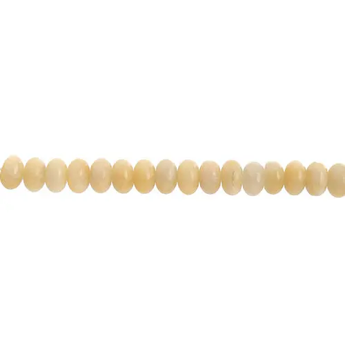 Yellow Jade Rondell Beads (5X8Mm) – Warm-Toned Natural Stone Beads For Necklaces 1