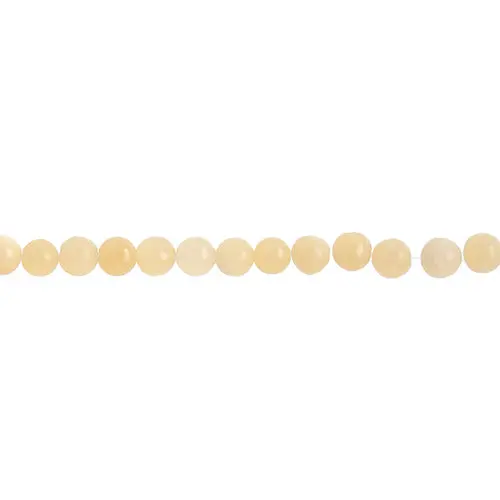 Yellow Jade Round Beads – Authentic Semi-Precious Stone Beads For Crafting 1