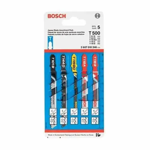 Bosch T500 Shank Jigsaw Blade Assortment – 5-Piece Set 1