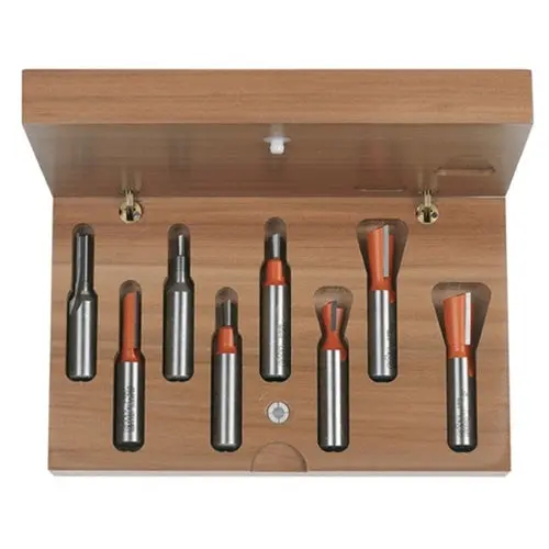 Cmt 8-Piece Dovetail And Straight Router Bit Set (800.501.11) 1
