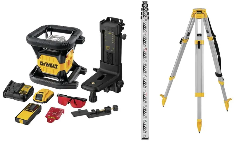 Dewalt Dw079Lrk 20V Max Red Tough Rotary Laser Level Kit 1