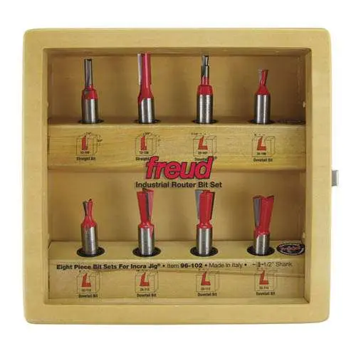 Freud Incra Jig-Compatible Bit Set – 8-Piece Precision Router Collection (Ec-090 Variant) 1