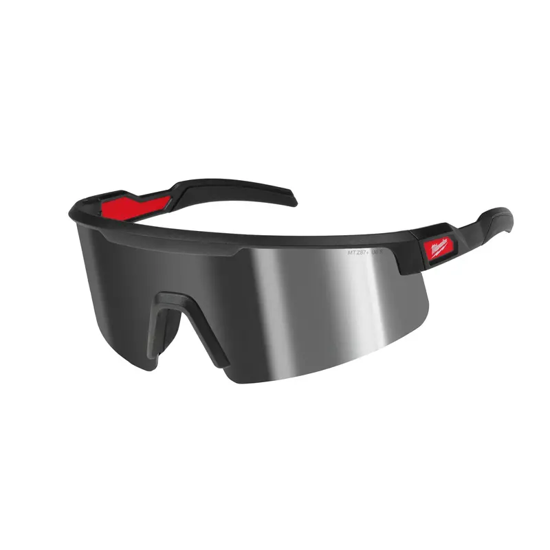 Milwaukee Wrap-Around Safety Glasses – Mirrored, Anti-Scratch Lenses 1