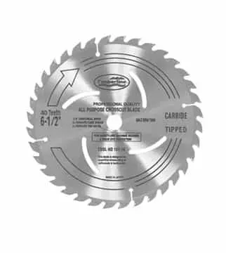 Timberline 165-240 Atb Saw Blade – 6-1/2" X 24T, 5/8" Arbor 1