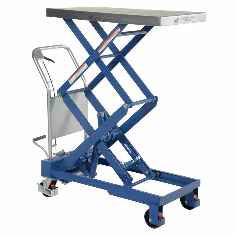 Vestil Double Hydraulic Hand Cart – 800 Lb Capacity, 35.5" X 20" Platform (Cart-800-D-Ts) 1